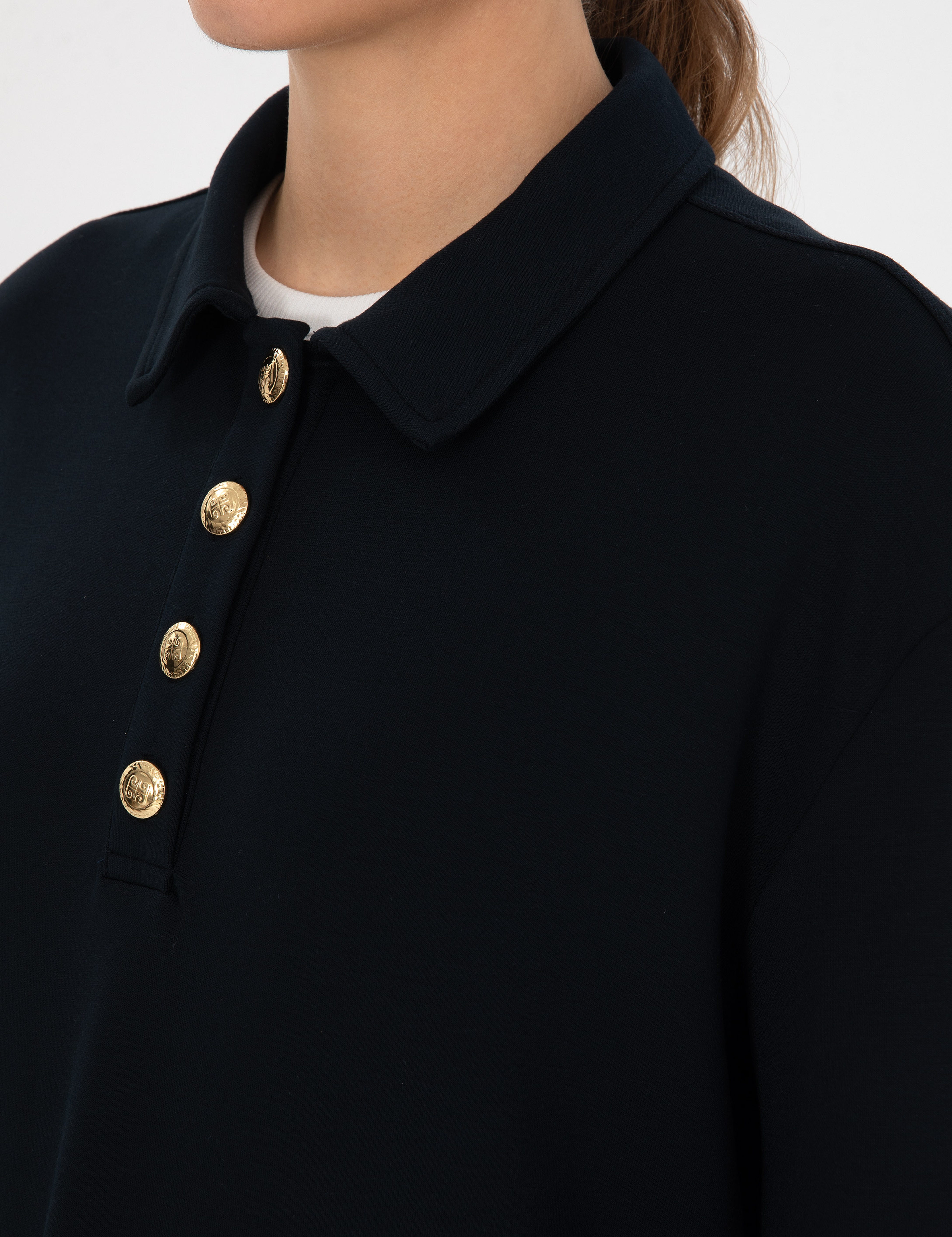 Lacivert Oversize Sweatshirt - Image 7