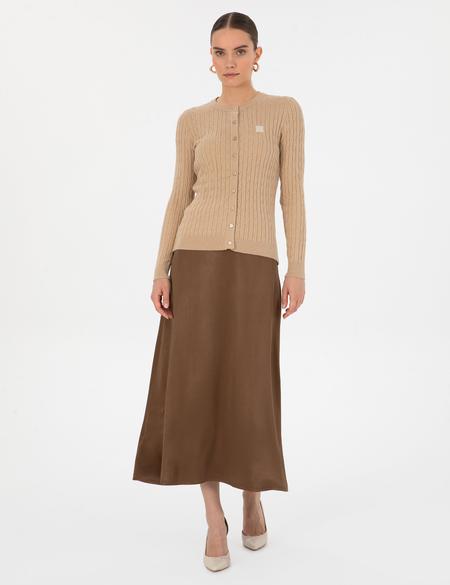 Bej Melanj Ex. Slim Fit Triko Hırka - 50317064011