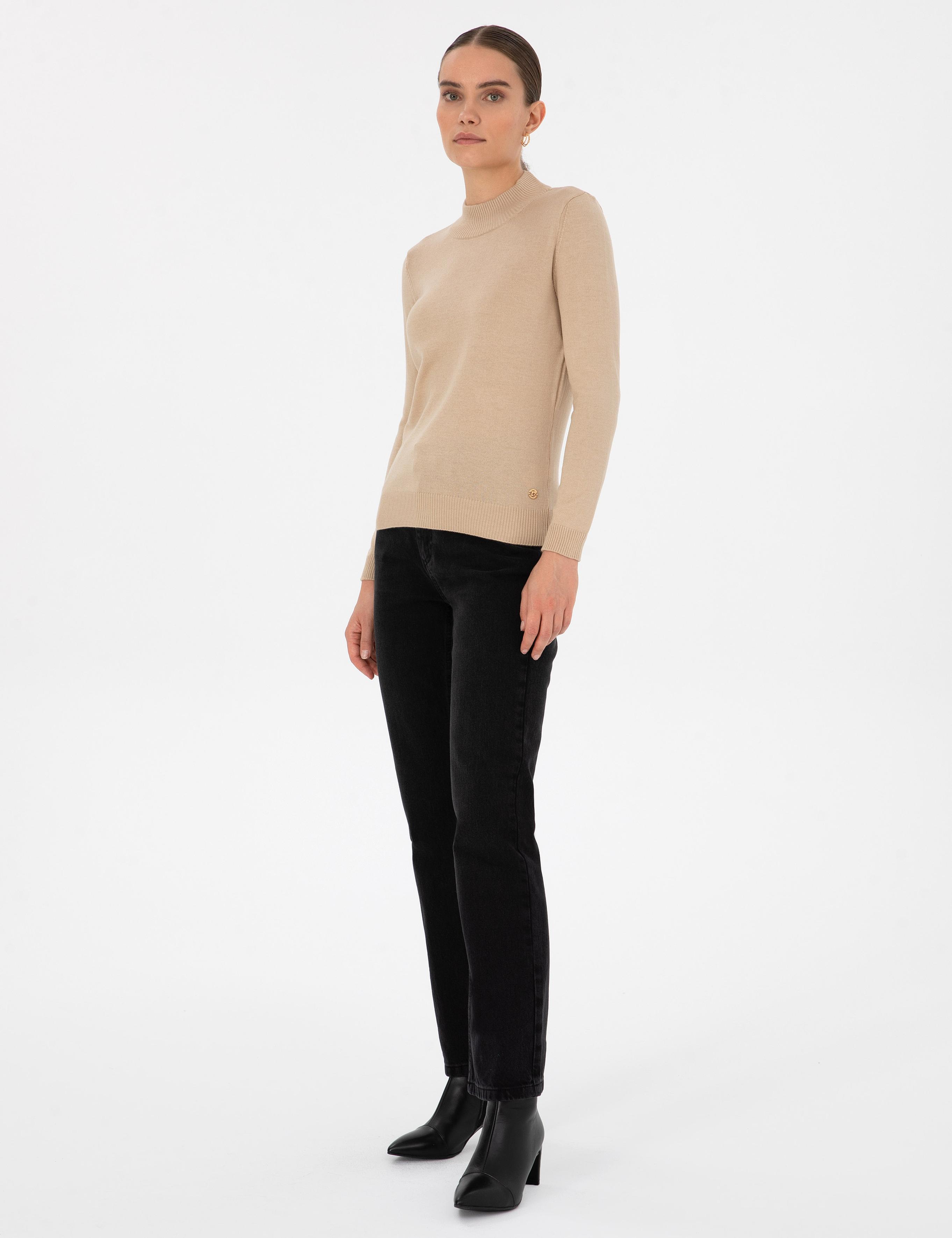 Siyah Straight Fit Jean Pantolon