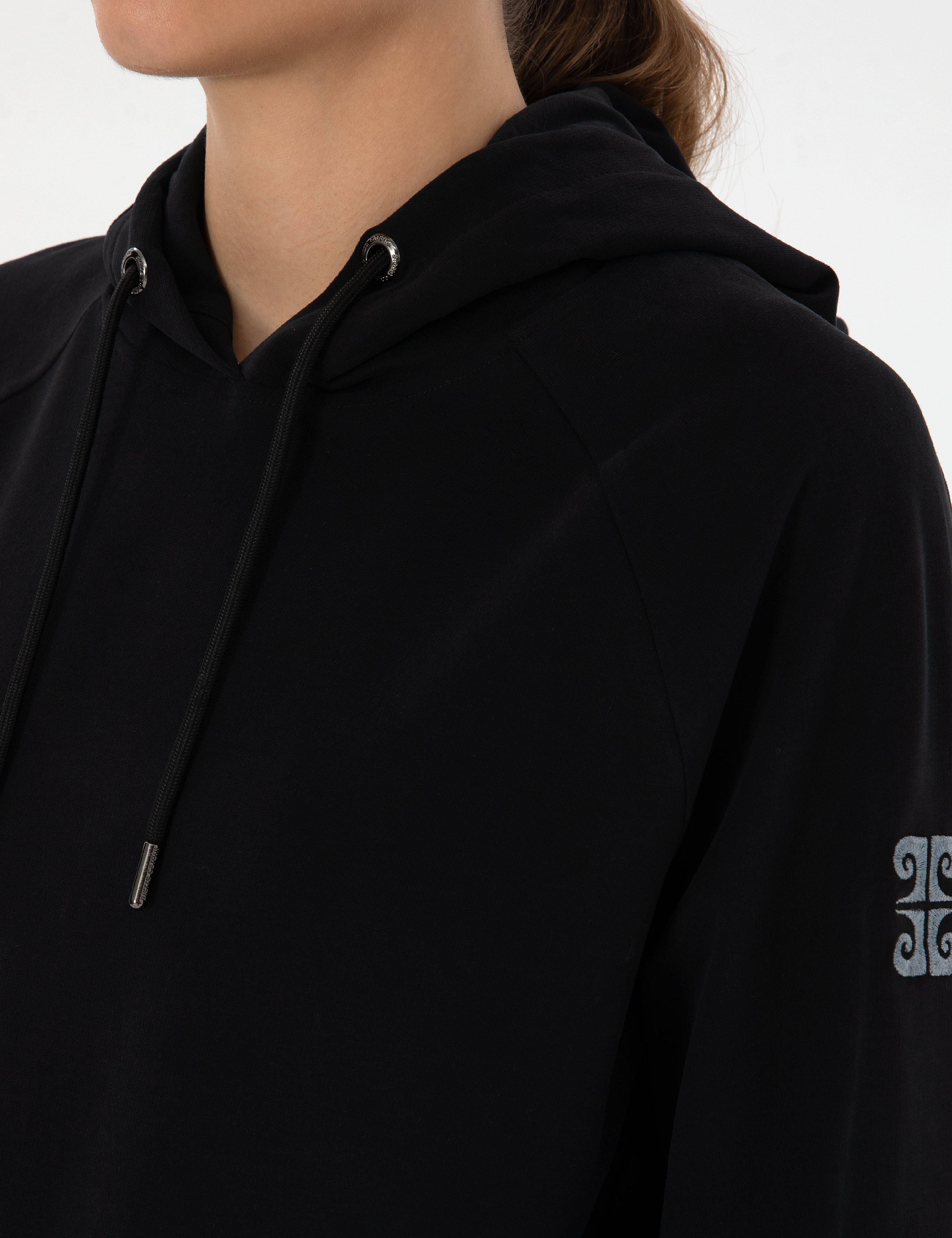Siyah Comfort Fit Sweatshirt - Image 7