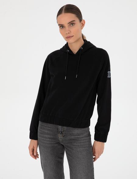 Siyah Comfort Fit Sweatshirt - 50312020026