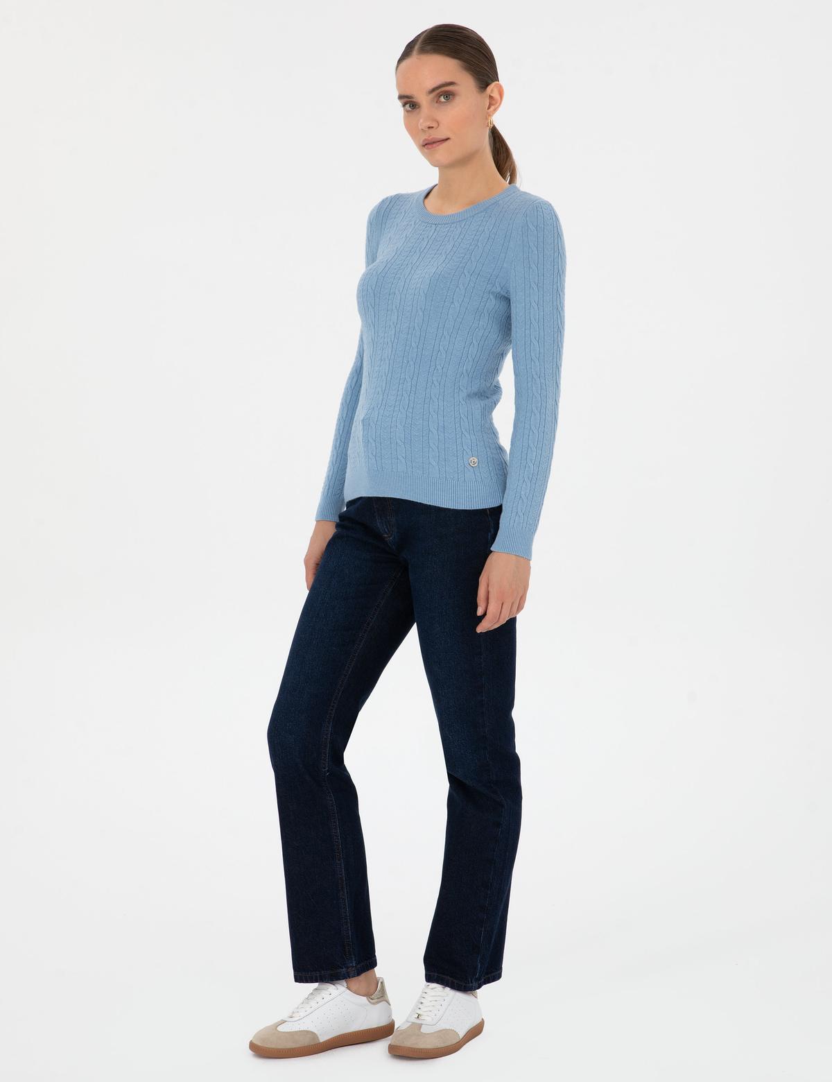 Lacivert Straight Fit Jean Pantolon