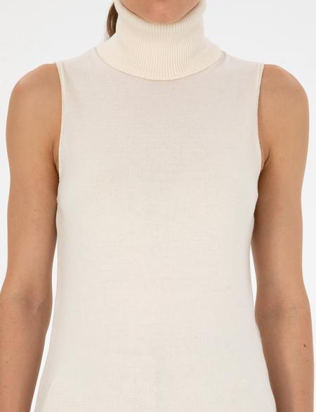 Ekru Slim Fit Balıkçı Yaka Kazak - 50316336005