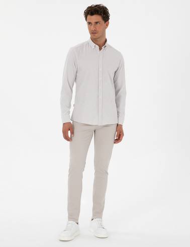 Vizon Slim Fit Çizgili Slim Fit Gömlek