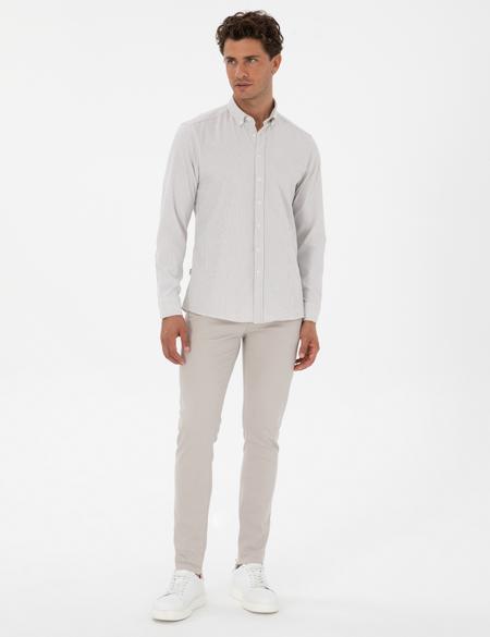 Vizon Slim Fit Çizgili Slim Fit Gömlek - 50311396086