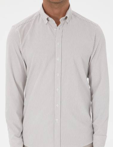 Vizon Slim Fit Çizgili Slim Fit Gömlek