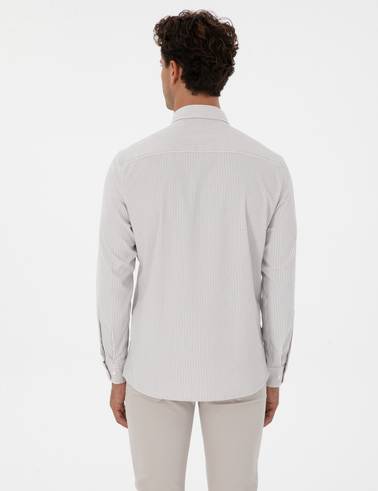 Vizon Slim Fit Çizgili Slim Fit Gömlek