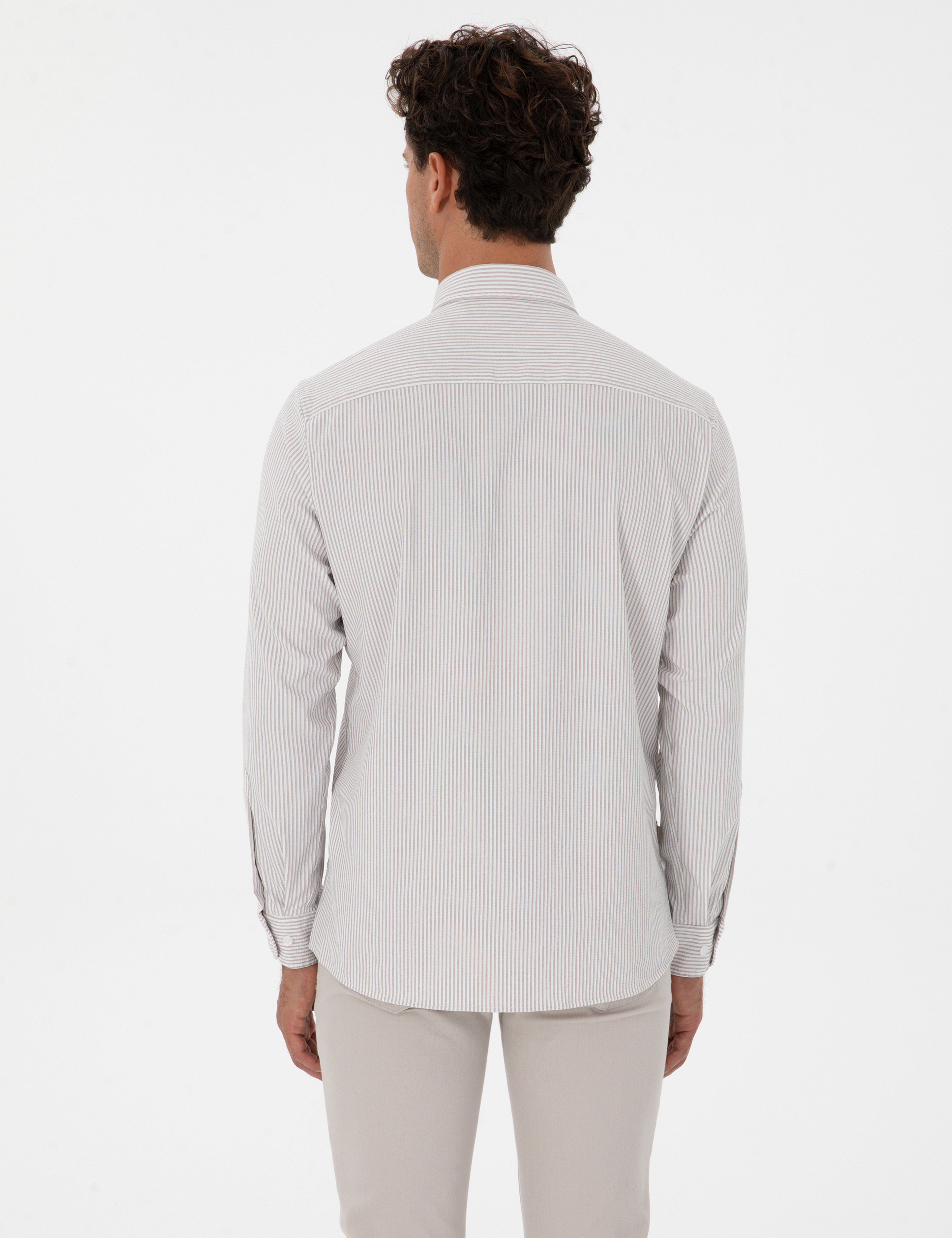Vizon Slim Fit Çizgili Slim Fit Gömlek