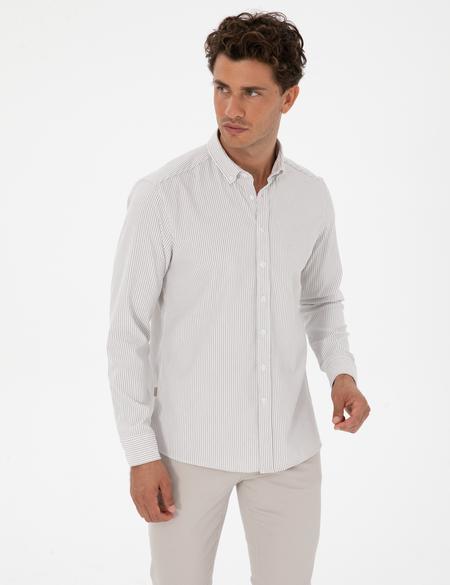 Vizon Slim Fit Çizgili Slim Fit Gömlek - 50311396086