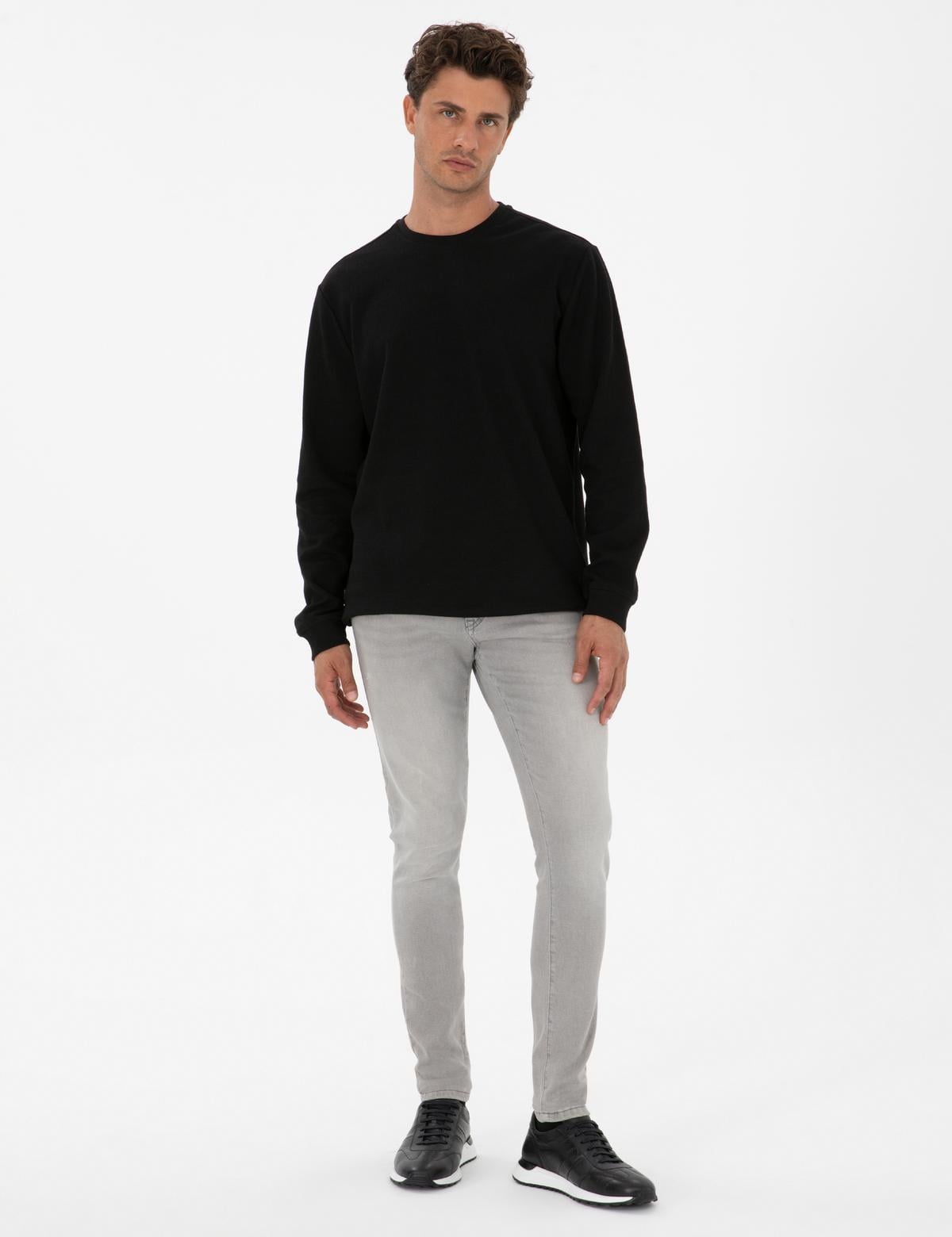 Siyah Regular Fit Sweatshirt - 50313944018