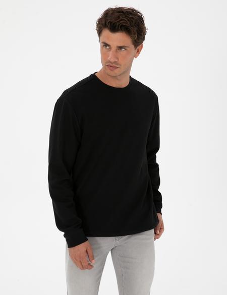 Siyah Regular Fit Sweatshirt - 50313944018
