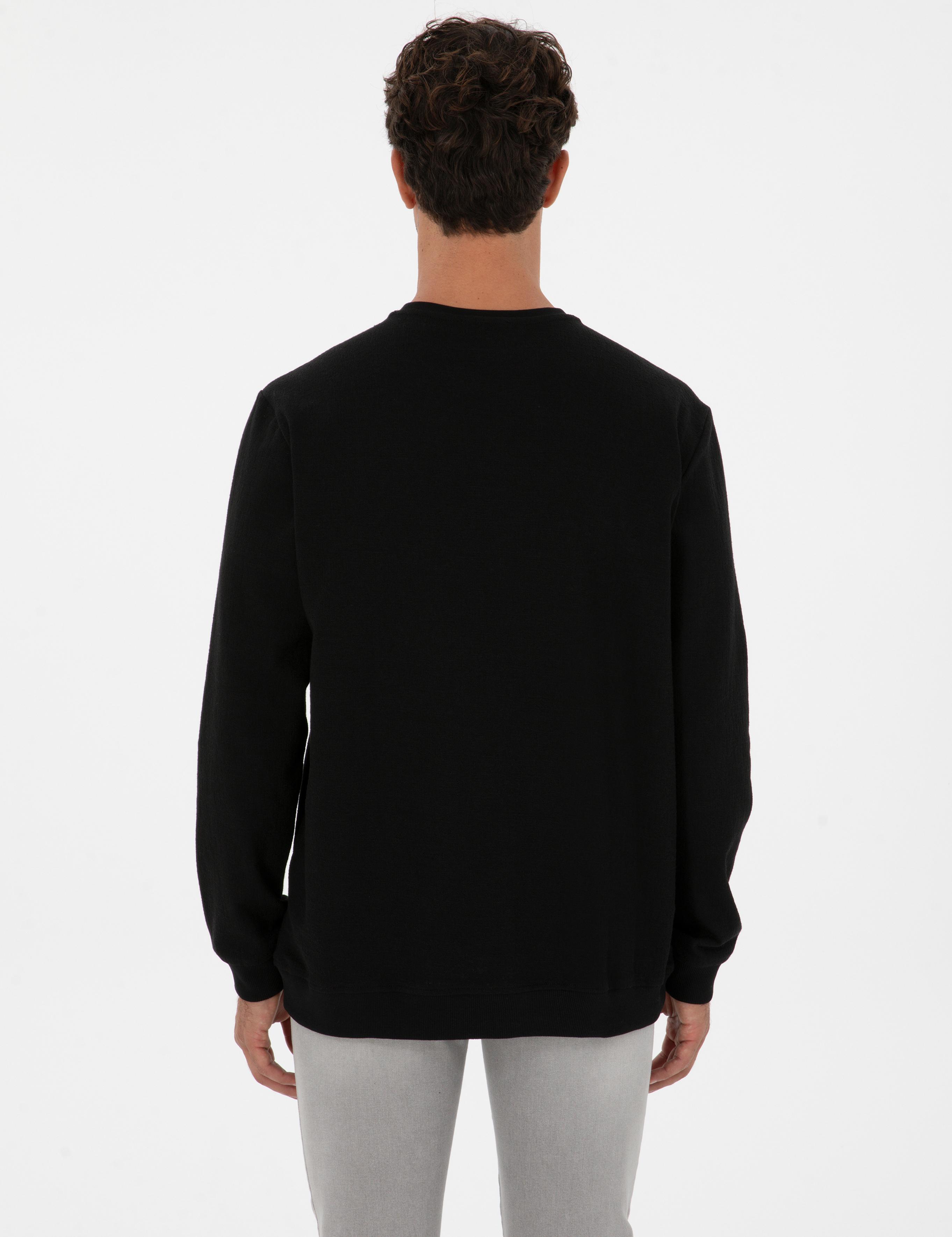 Siyah Regular Fit Sweatshirt