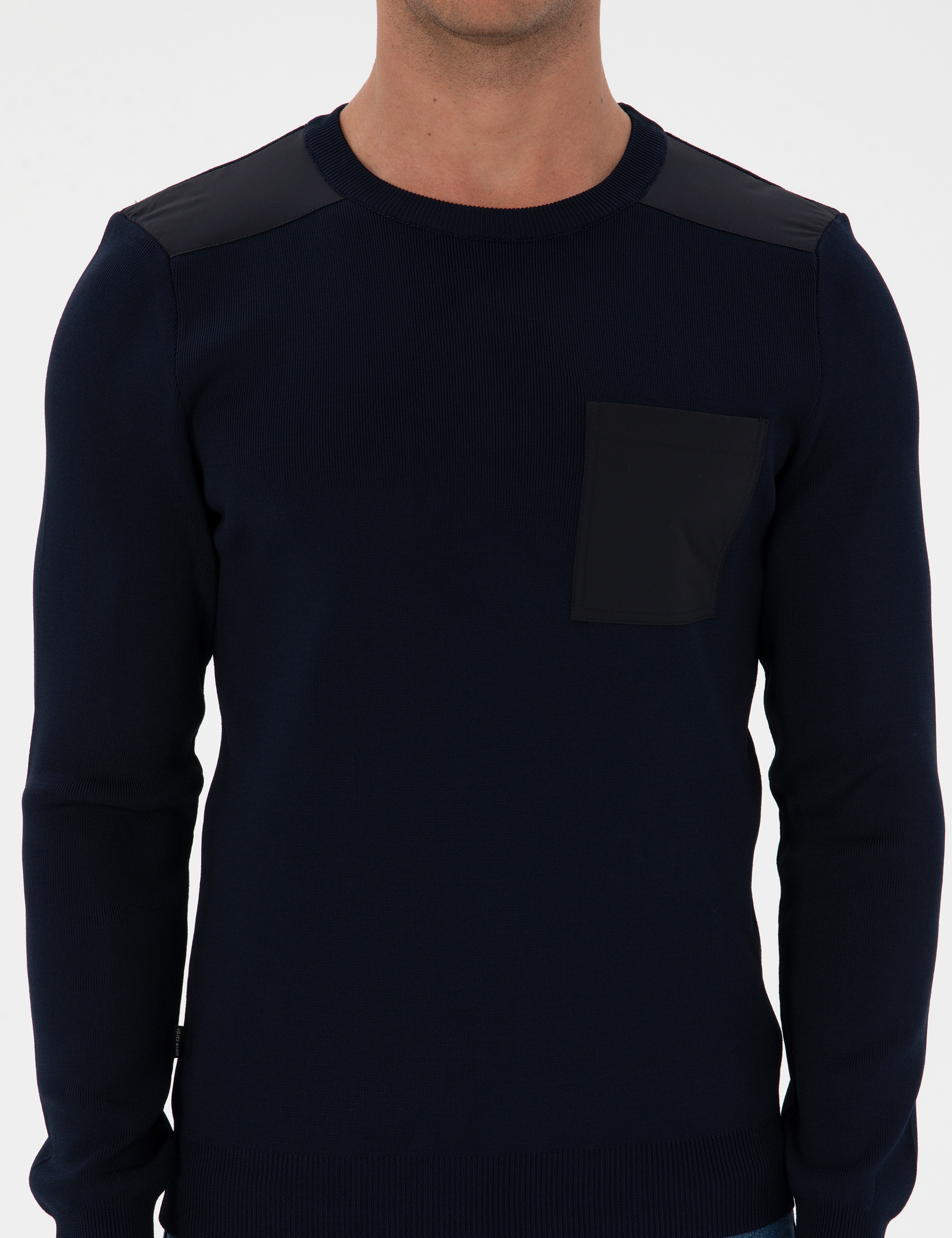 Lacivert Regular Fit Bisiklet Yaka Triko Kazak - Image 6