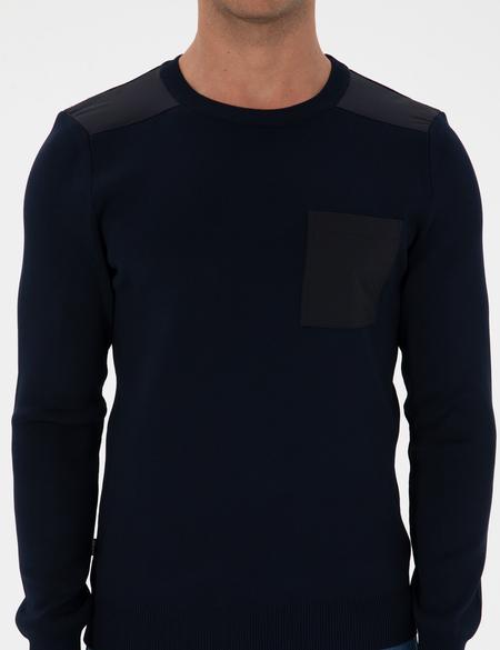 Lacivert Regular Fit Bisiklet Yaka Triko Kazak - 50315762001