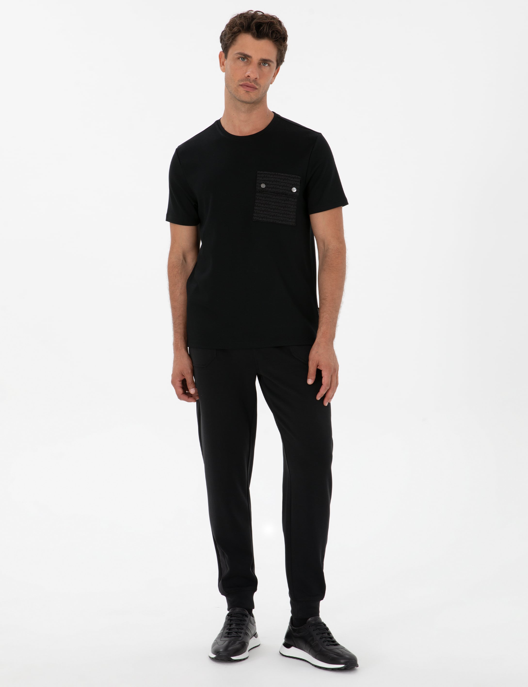 Siyah Regular Fit Tişört - Image 4