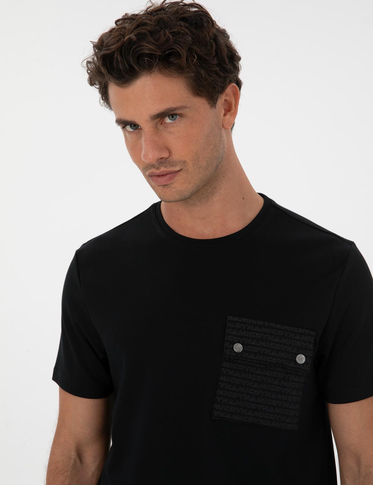 Siyah Regular Fit Tişört - 50316594004