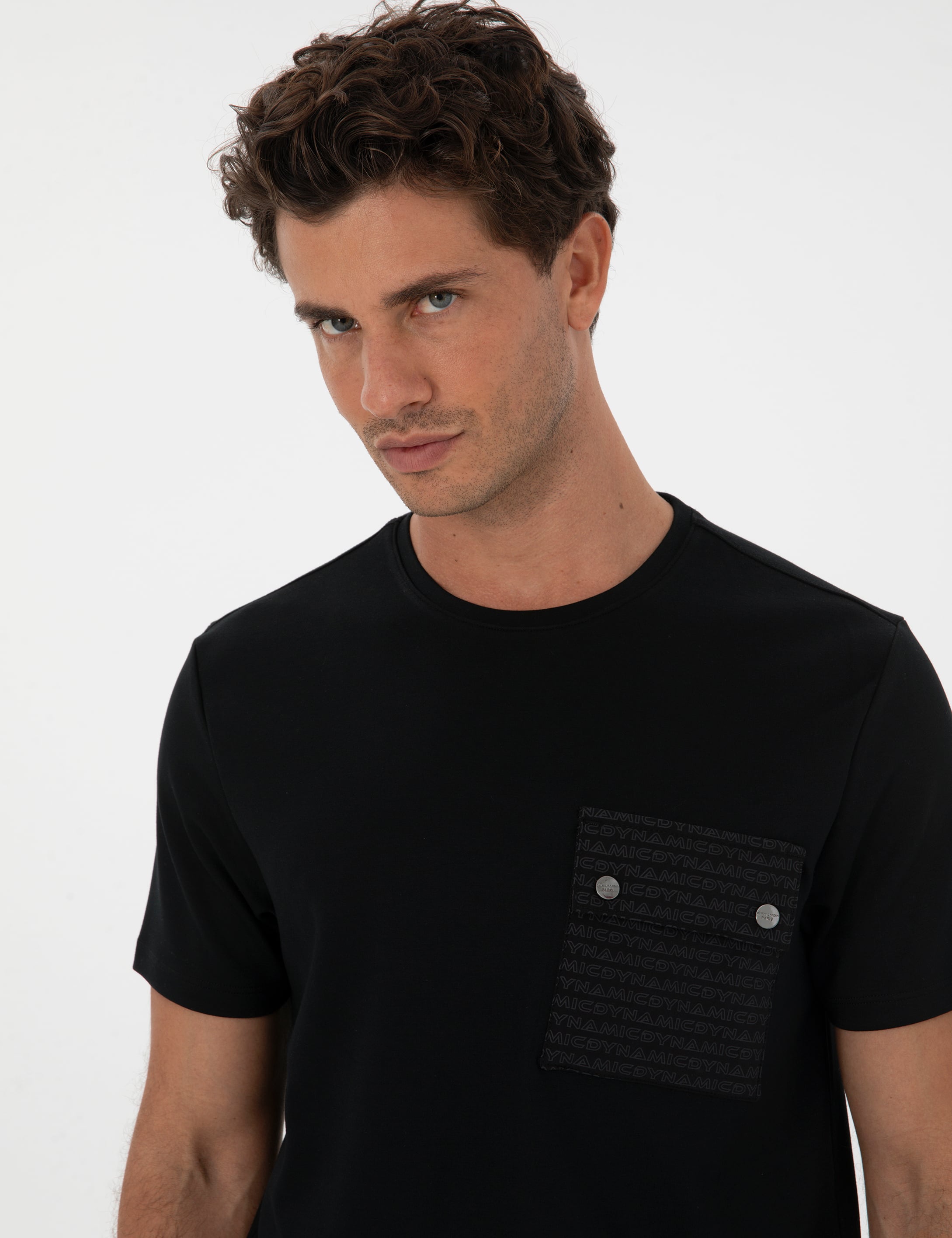 Siyah Regular Fit Tişört - Image 2