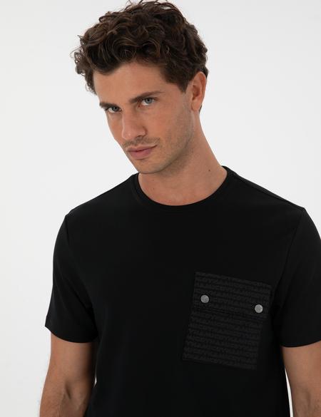 Siyah Regular Fit Tişört - 50316594004