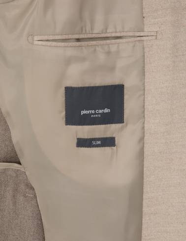 Bej Slim Fit Ceket