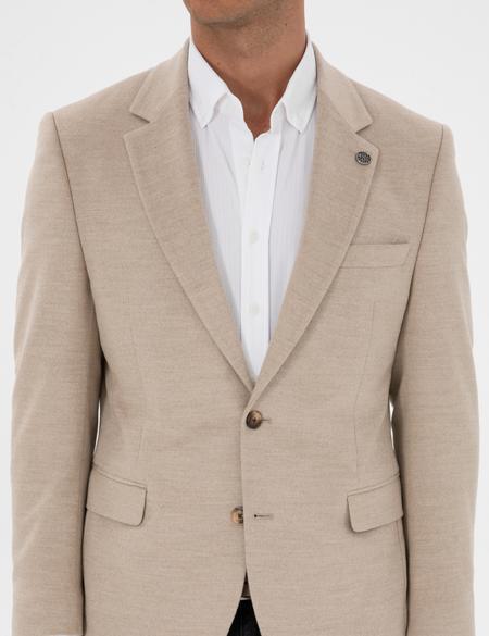 Bej Slim Fit Ceket - 50311398041