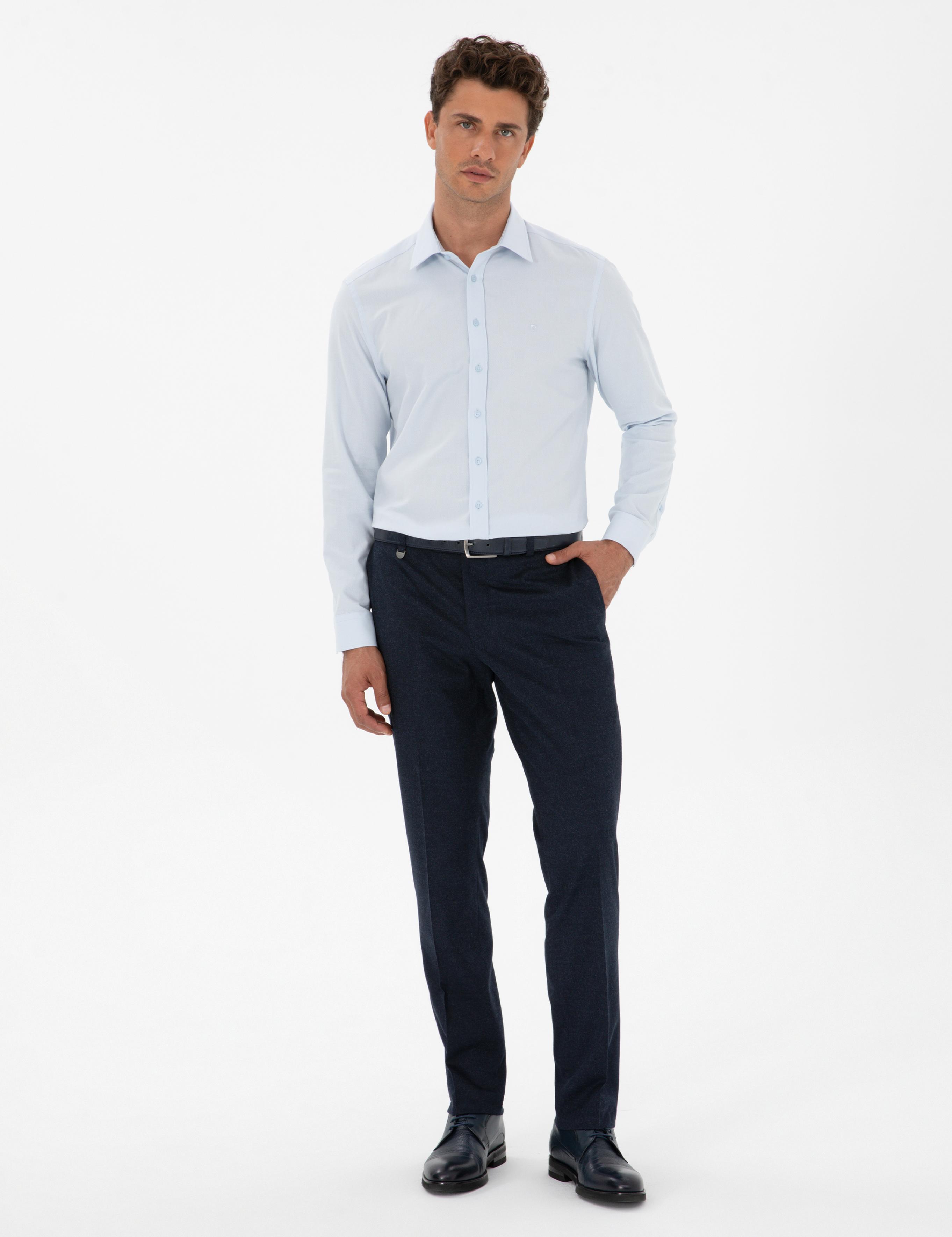Lacivert Slim Fit Kumaş Pantolon