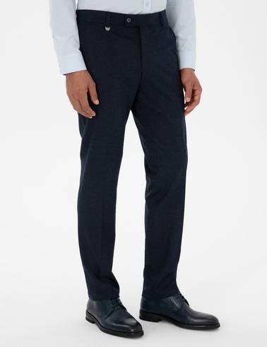 Lacivert Slim Fit Kumaş Pantolon
