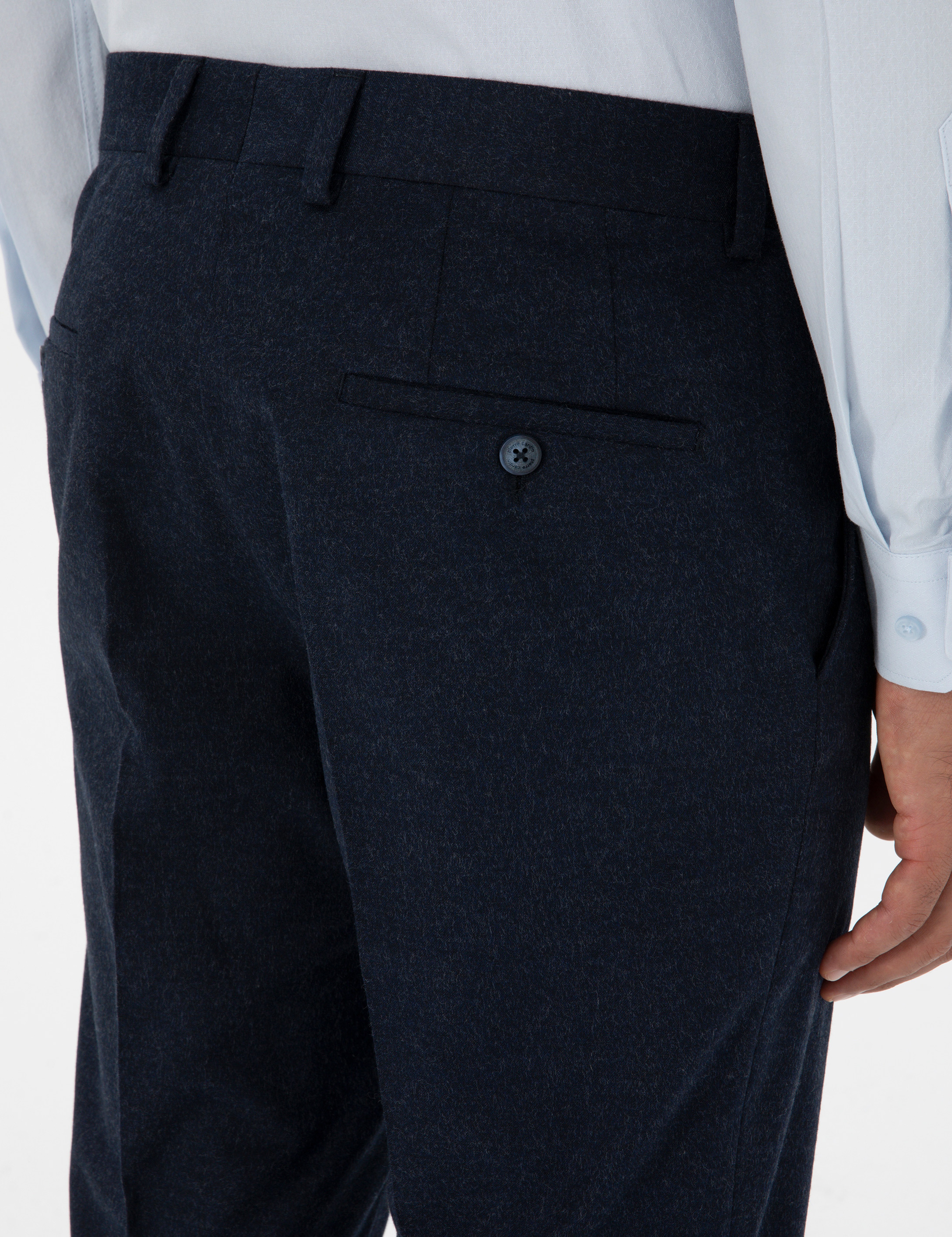 Lacivert Slim Fit Kumaş Pantolon - Image 6