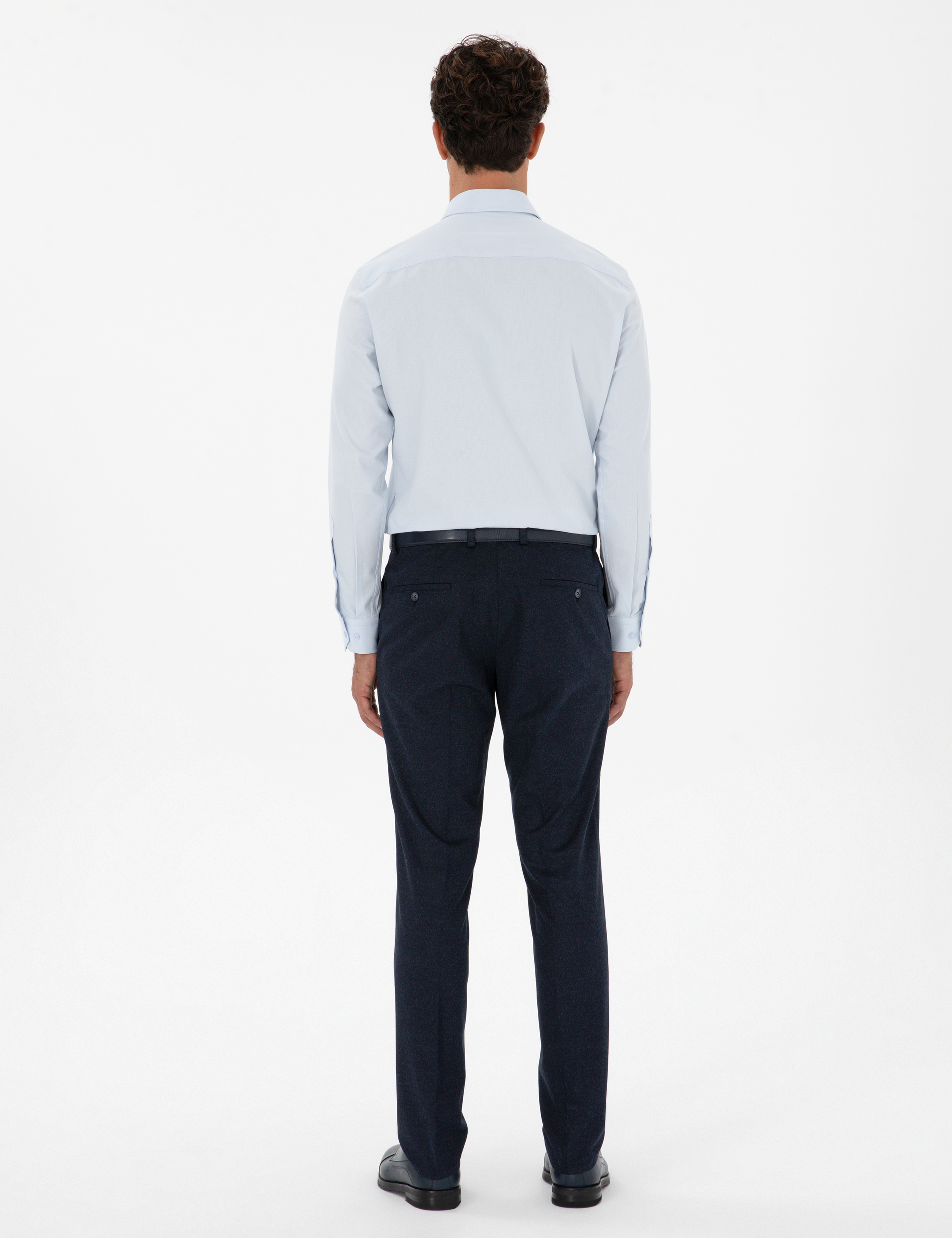 Lacivert Slim Fit Kumaş Pantolon - Image 4