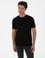 Siyah Regular Fit Kalın Dokulu Bisiklet Yaka Basic Tişört