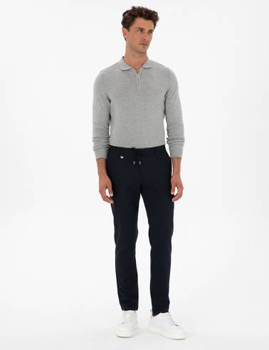 Lacivert Ex. Slim Fit Kumaş Pantolon