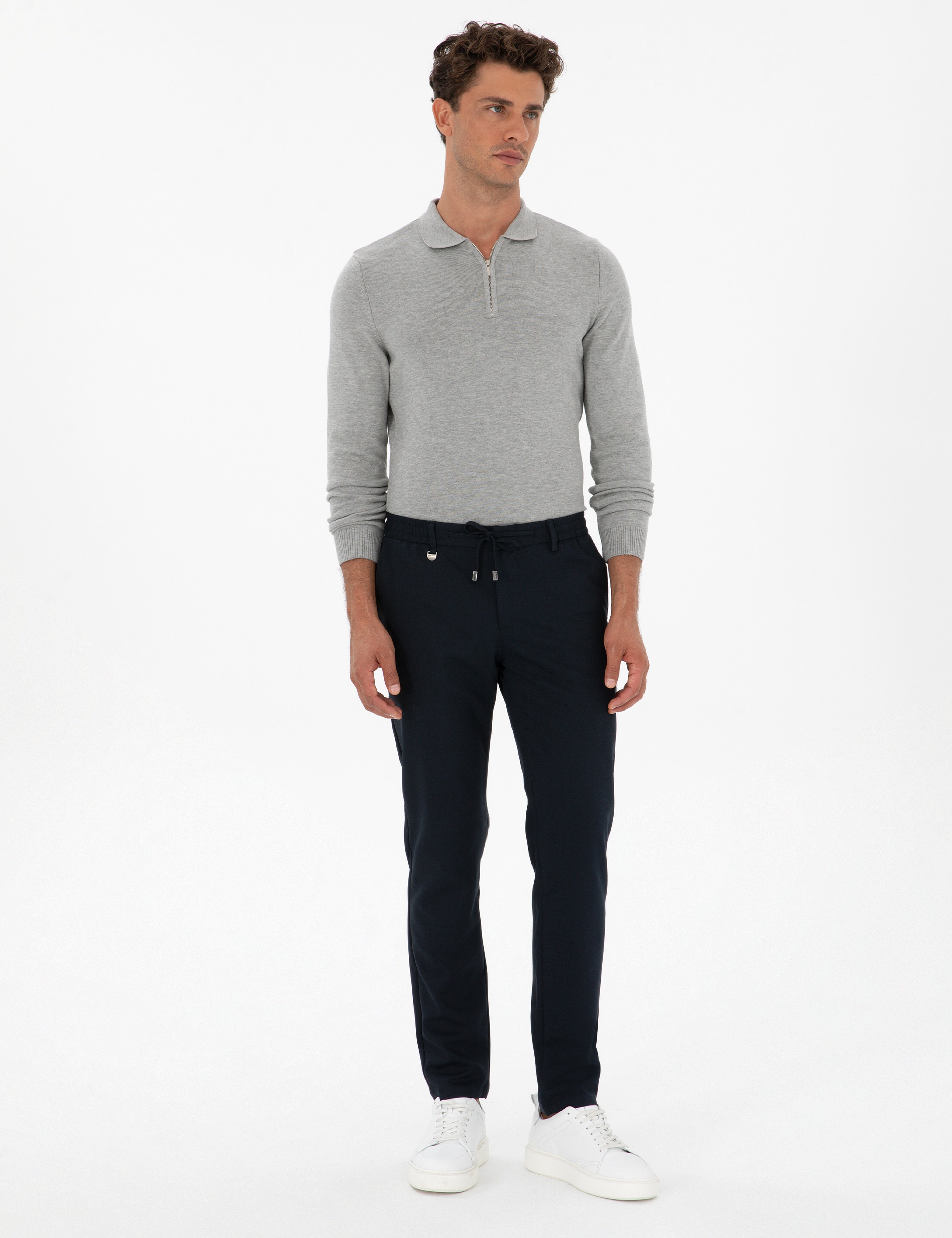 Lacivert Ex. Slim Fit Kumaş Pantolon - Image 3