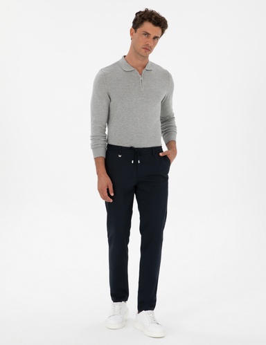Lacivert Ex. Slim Fit Kumaş Pantolon