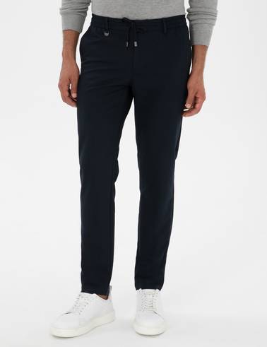 Lacivert Ex. Slim Fit Kumaş Pantolon