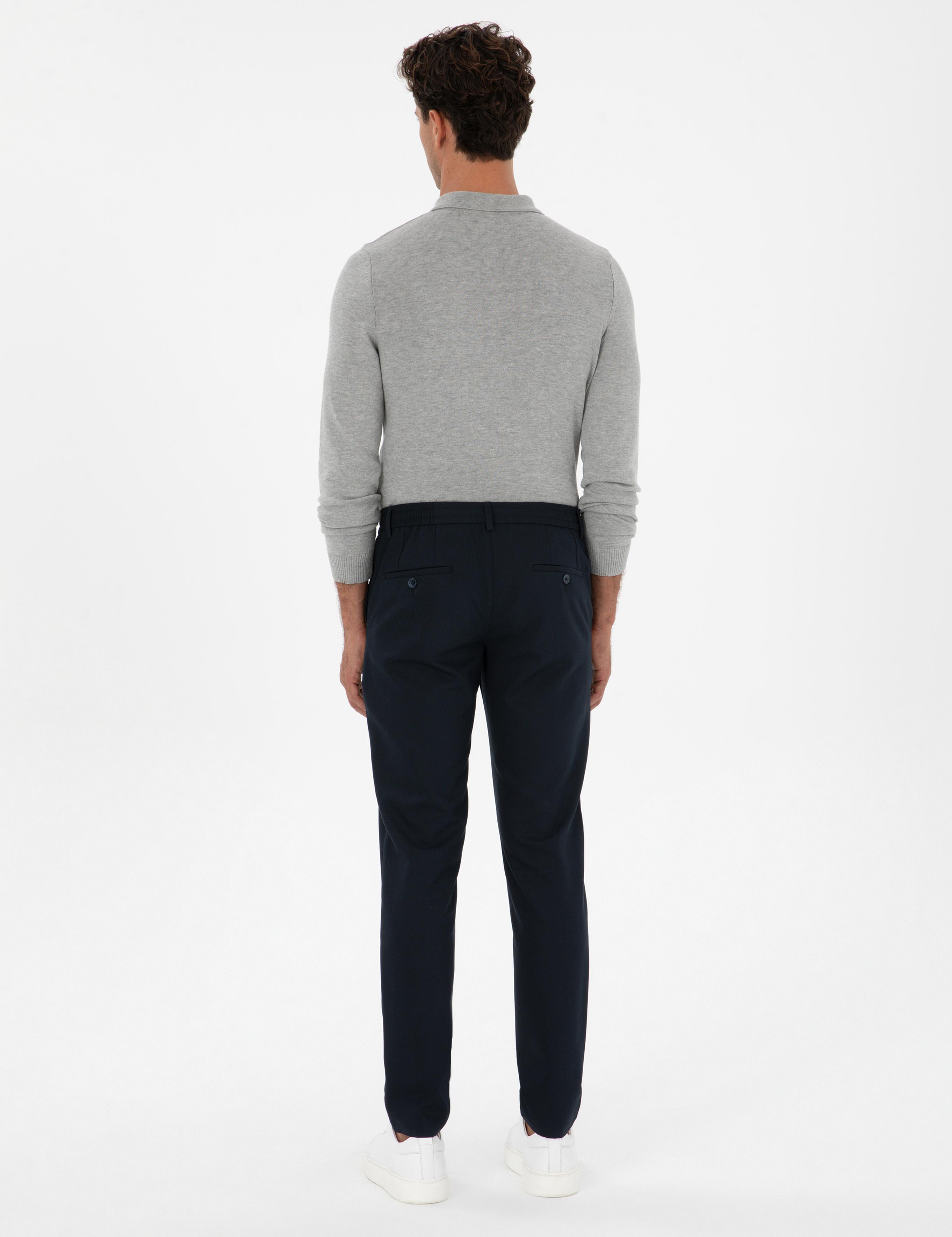 Lacivert Ex. Slim Fit Kumaş Pantolon