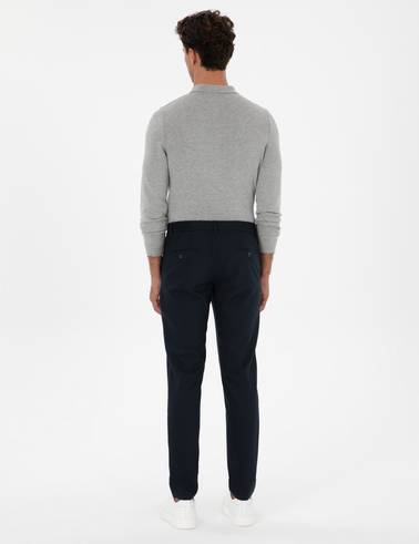 Lacivert Ex. Slim Fit Kumaş Pantolon