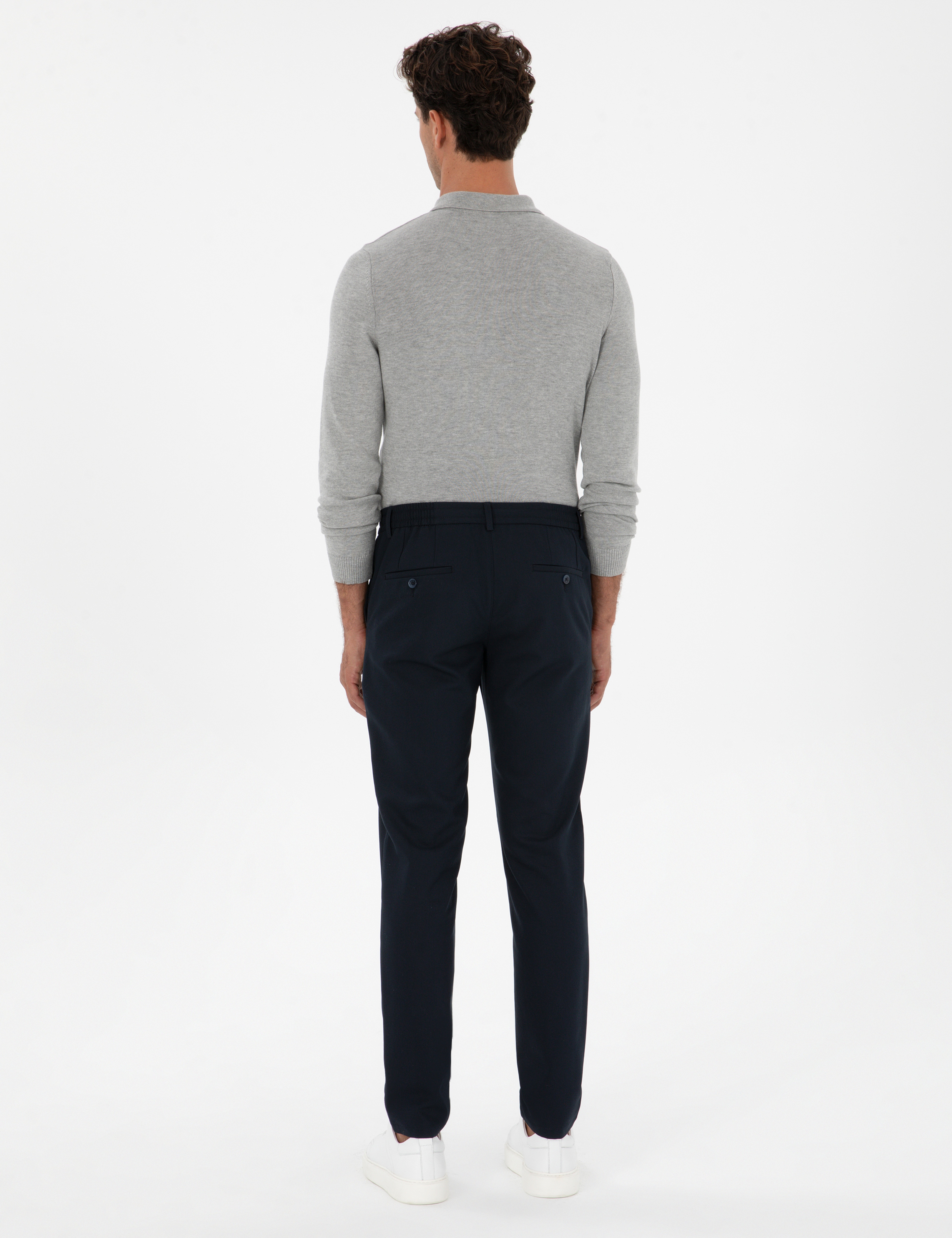 Lacivert Ex. Slim Fit Kumaş Pantolon - Image 4