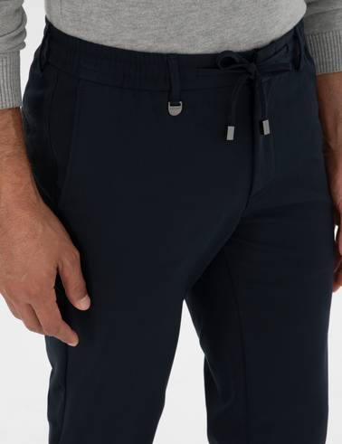 Lacivert Ex. Slim Fit Kumaş Pantolon
