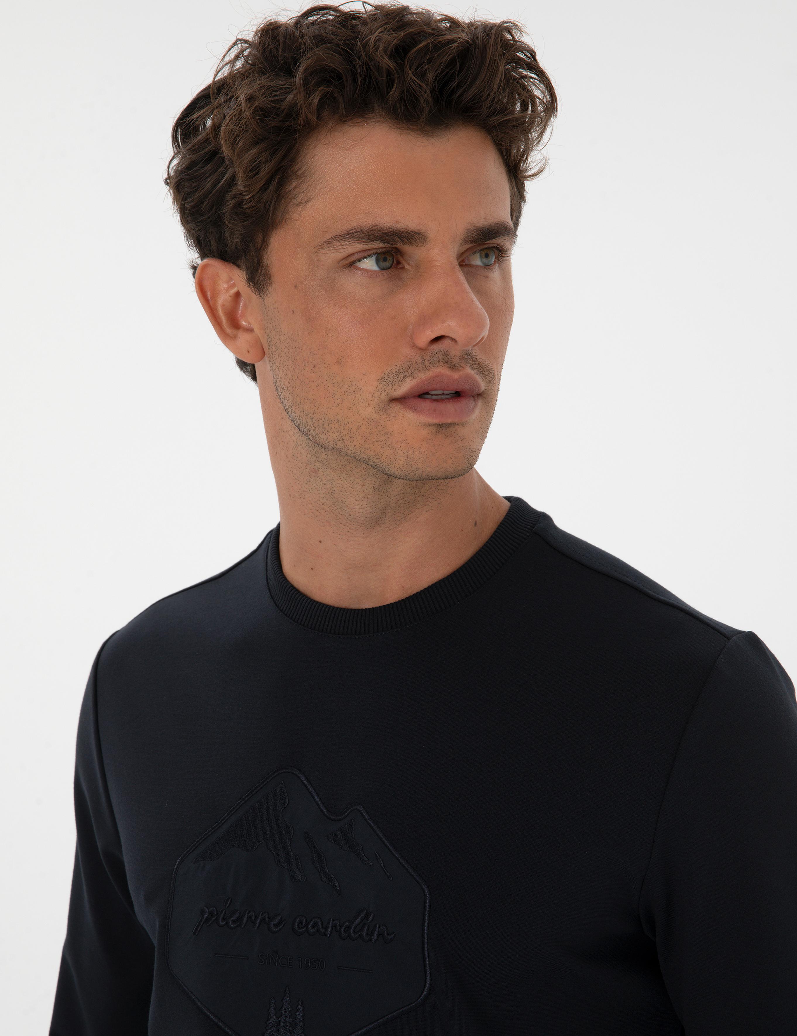 Lacivert Regular Fit Sweatshirt