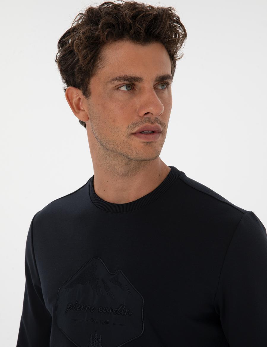 Lacivert Regular Fit Sweatshirt