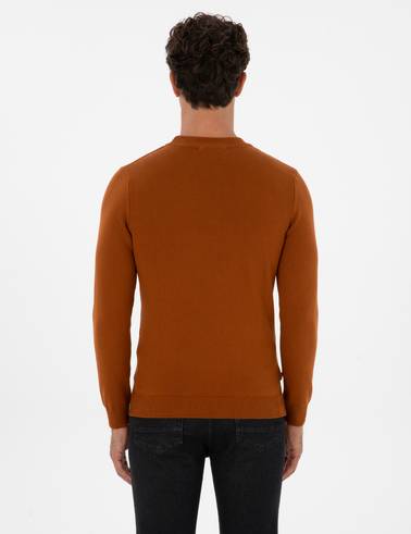 Pas Slim Fit Çeyrek Yaka Basic Triko Kazak