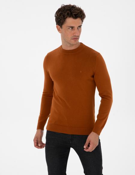 Pas Slim Fit Çeyrek Yaka Basic Triko Kazak - 50315456019