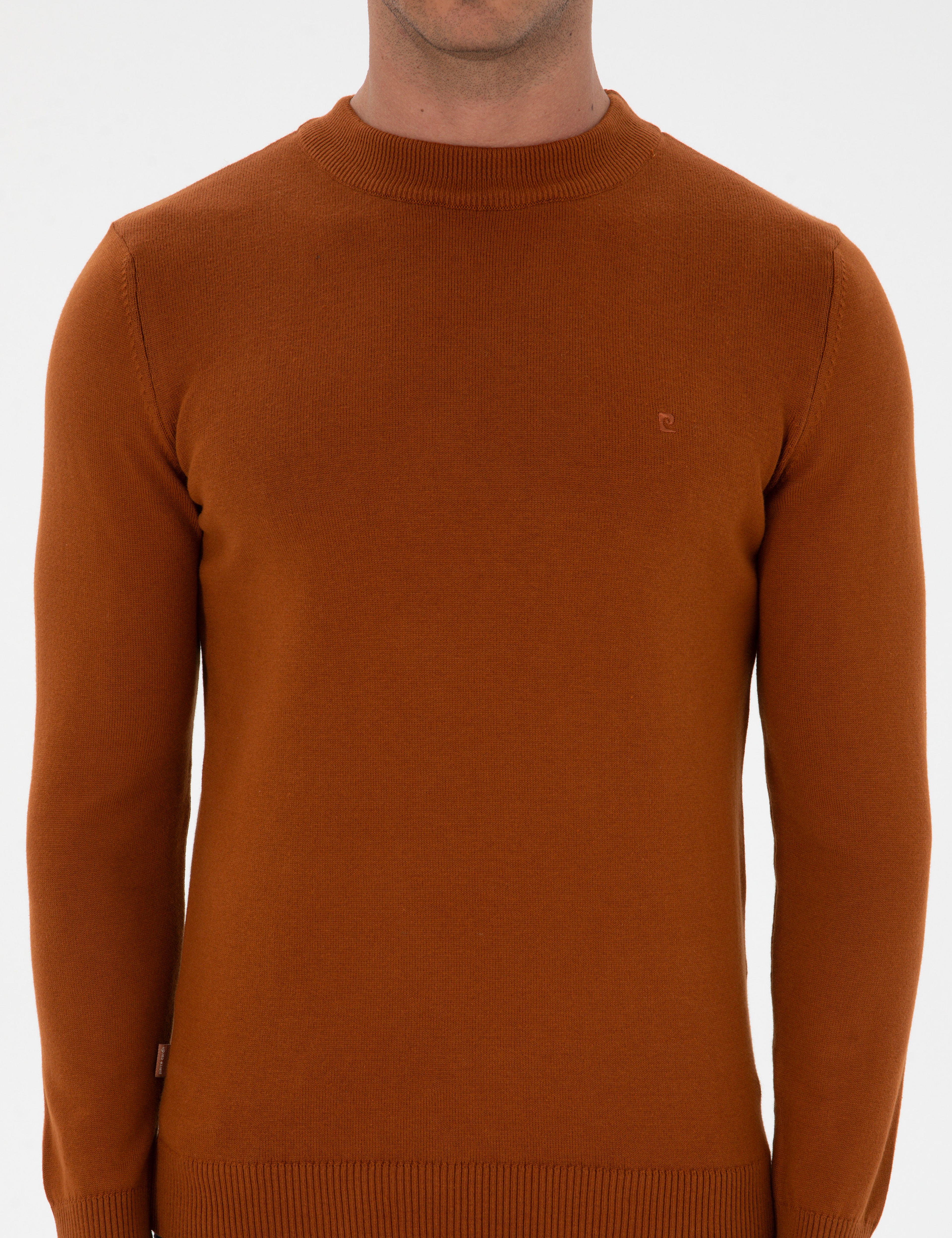 Pas Slim Fit Çeyrek Yaka Basic Triko Kazak