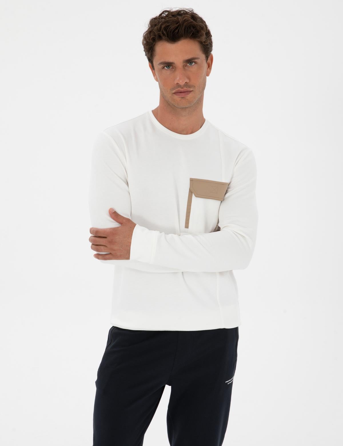 Ekru Regular Fit Sweatshirt - 50315760006