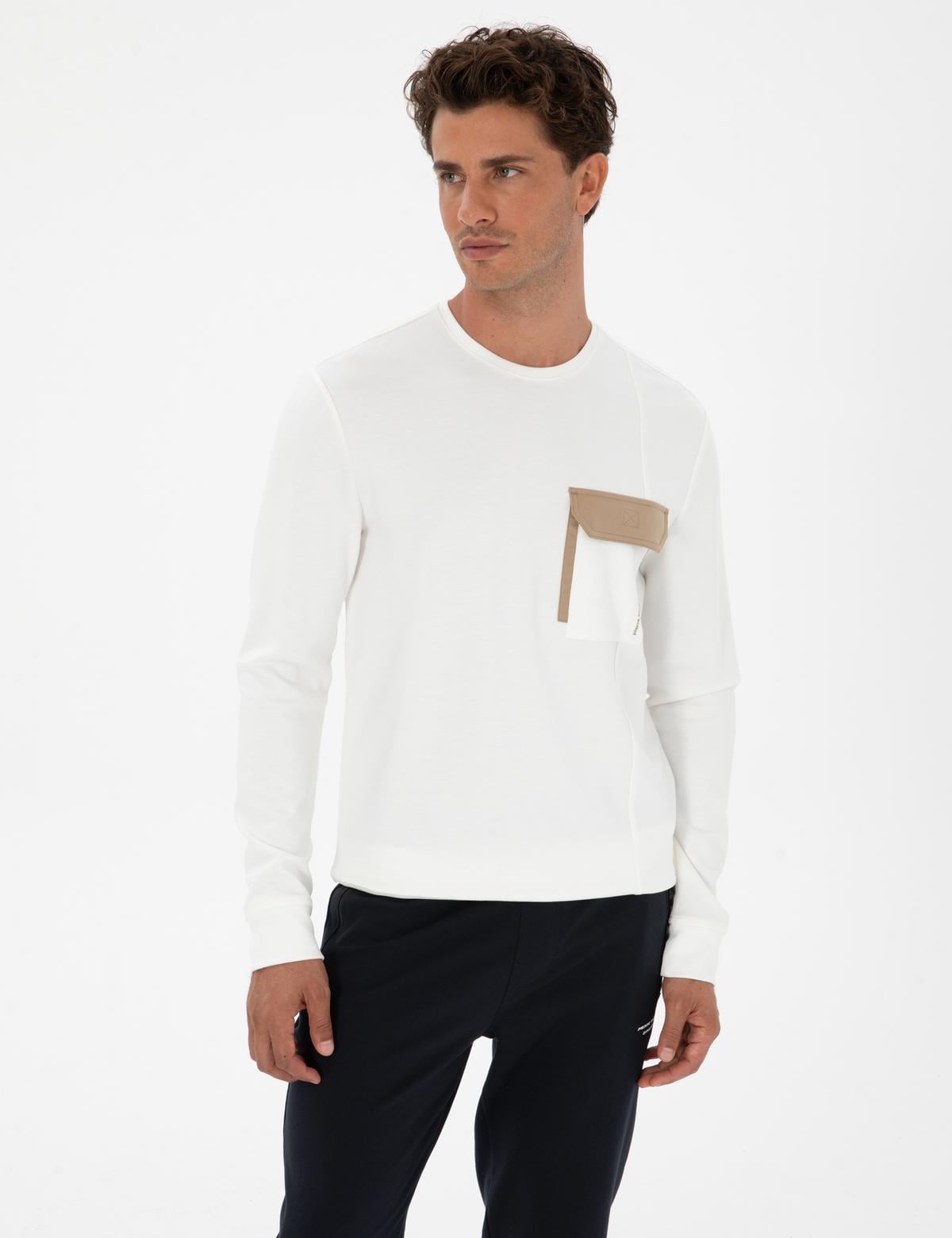 Ekru Regular Fit Sweatshirt