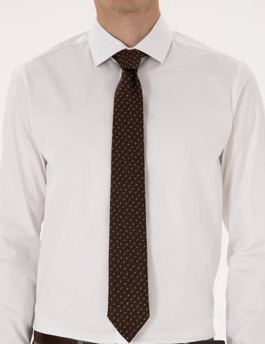 Beyaz Likralı Kolay Ütülenebilir Ex. Slim Fit Basic Gömlek