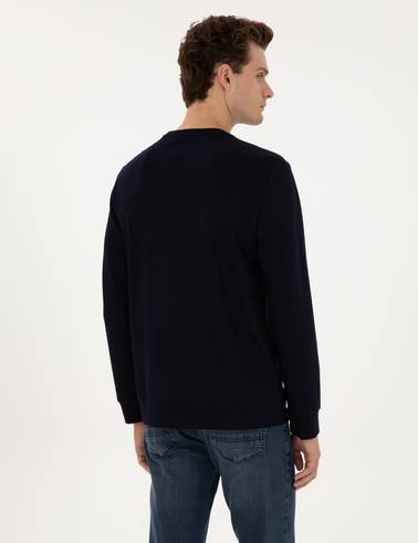 Lacivert Regular Fit Sweatshirt