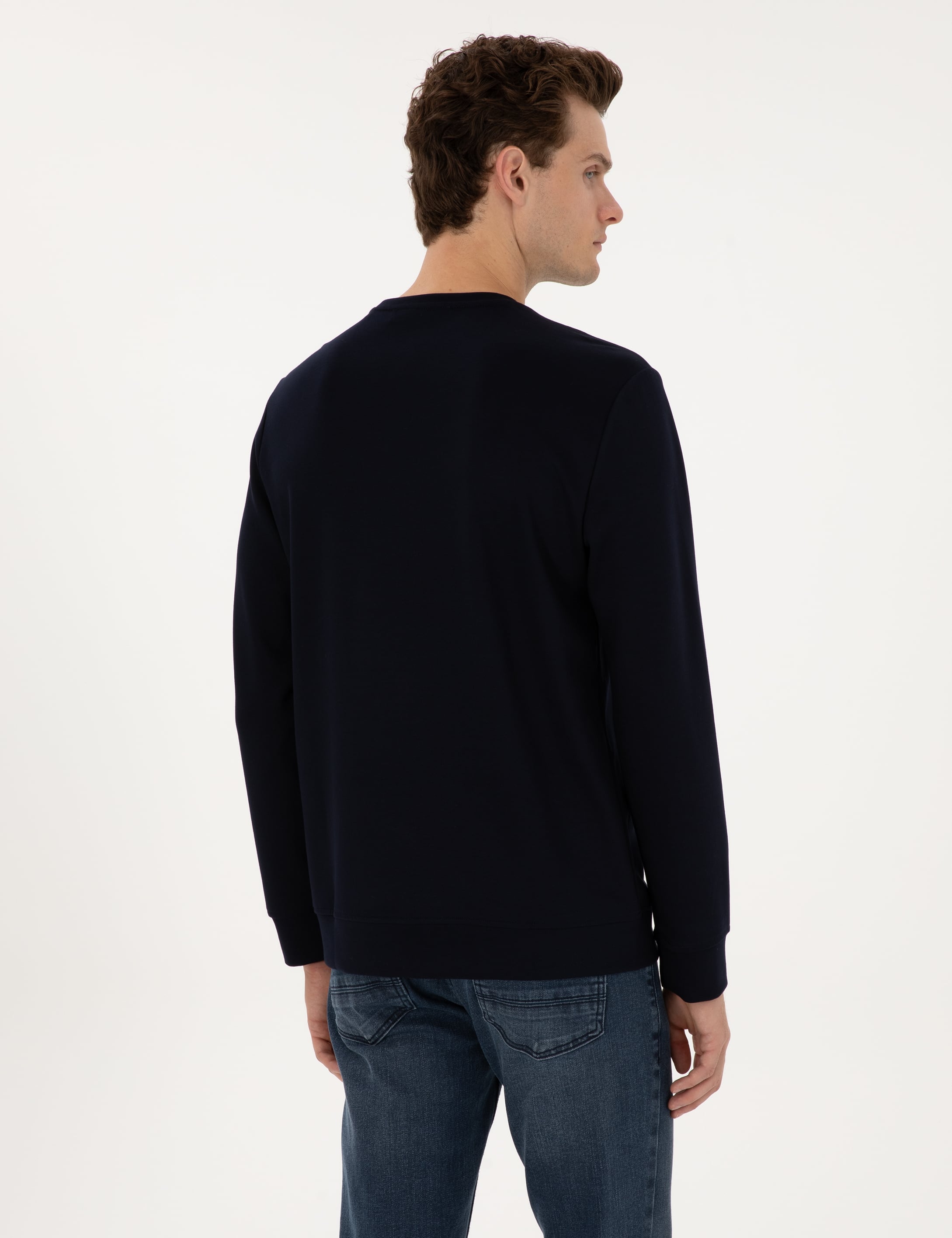 Lacivert Regular Fit Sweatshirt - Image 5