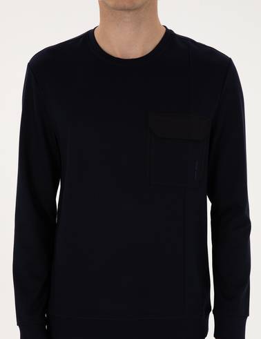 Lacivert Regular Fit Sweatshirt