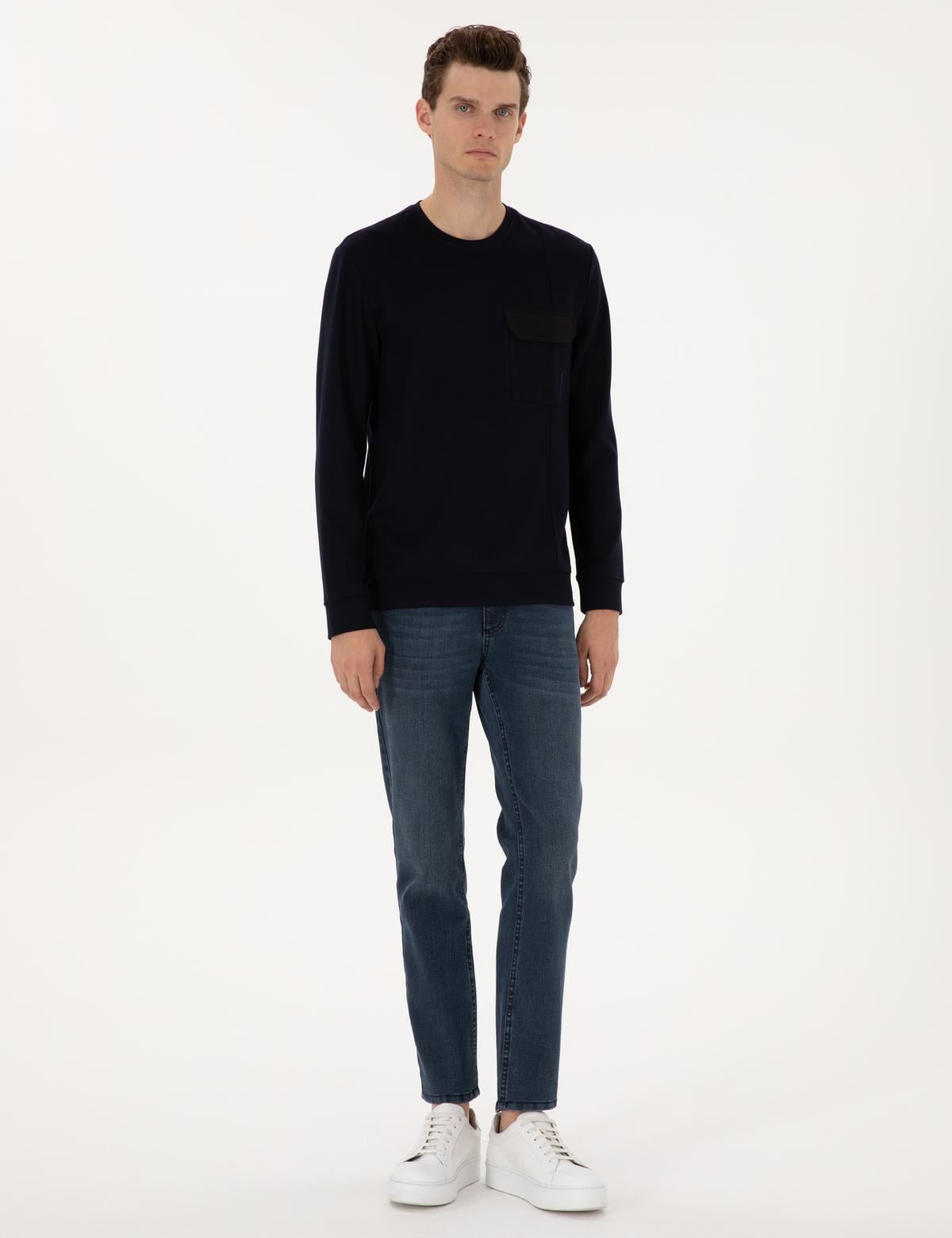 Lacivert Regular Fit Sweatshirt - 50315760012