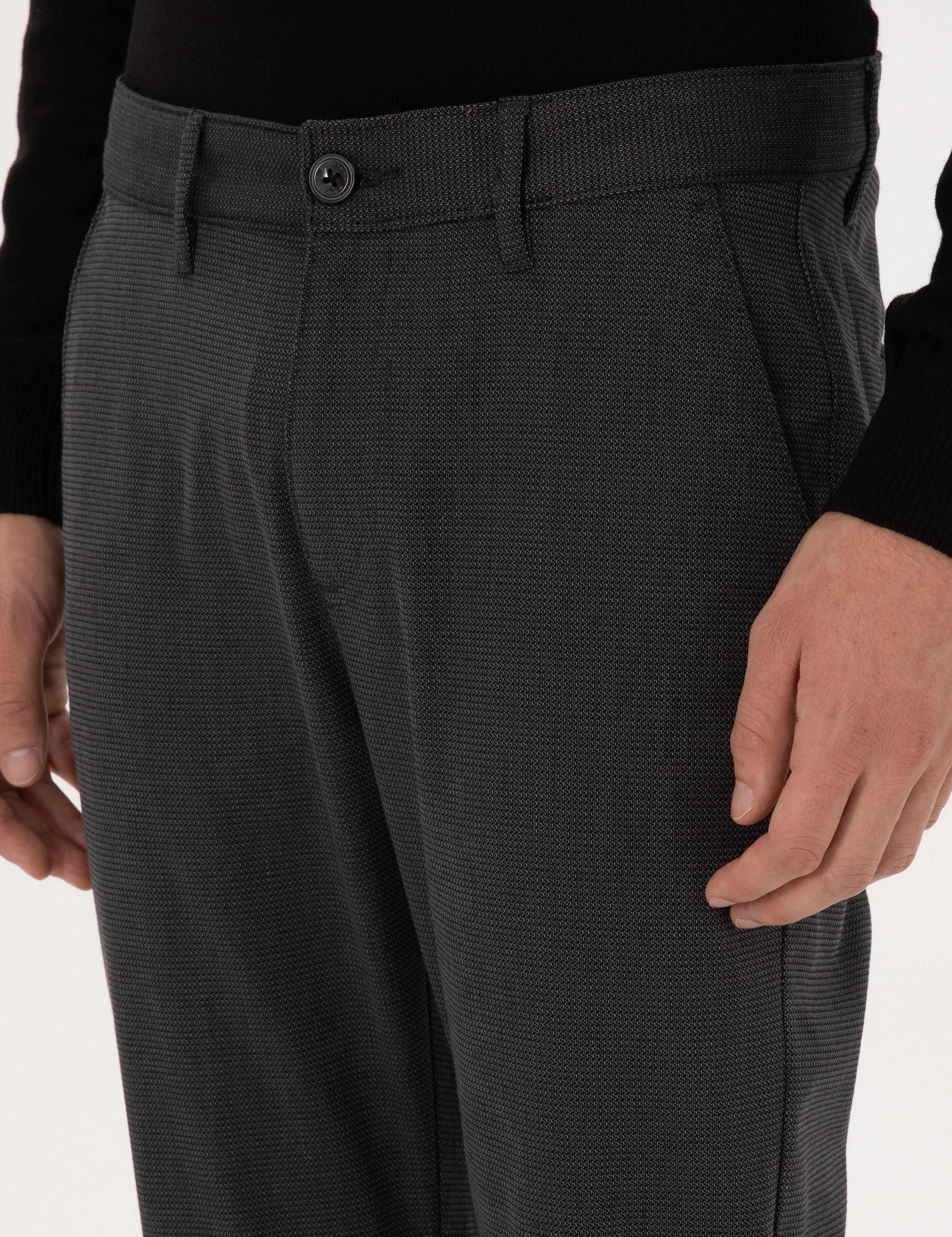 Siyah Slim Fit Kanvas Pantolon